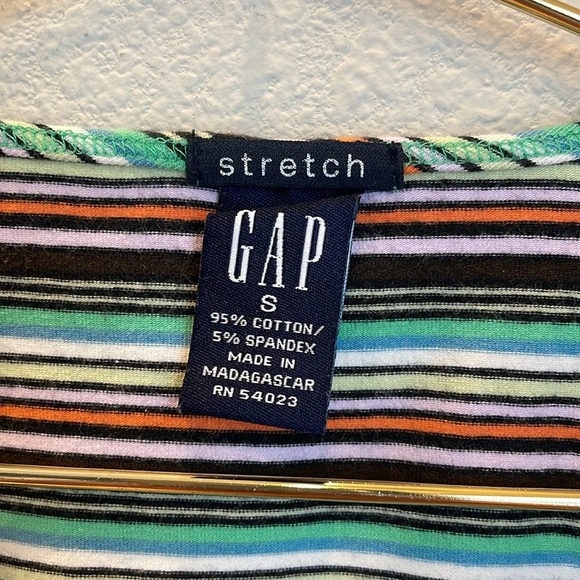 Vintage Y2K GAP Striped V-neck Tank Size Small - Picture 4 of 7